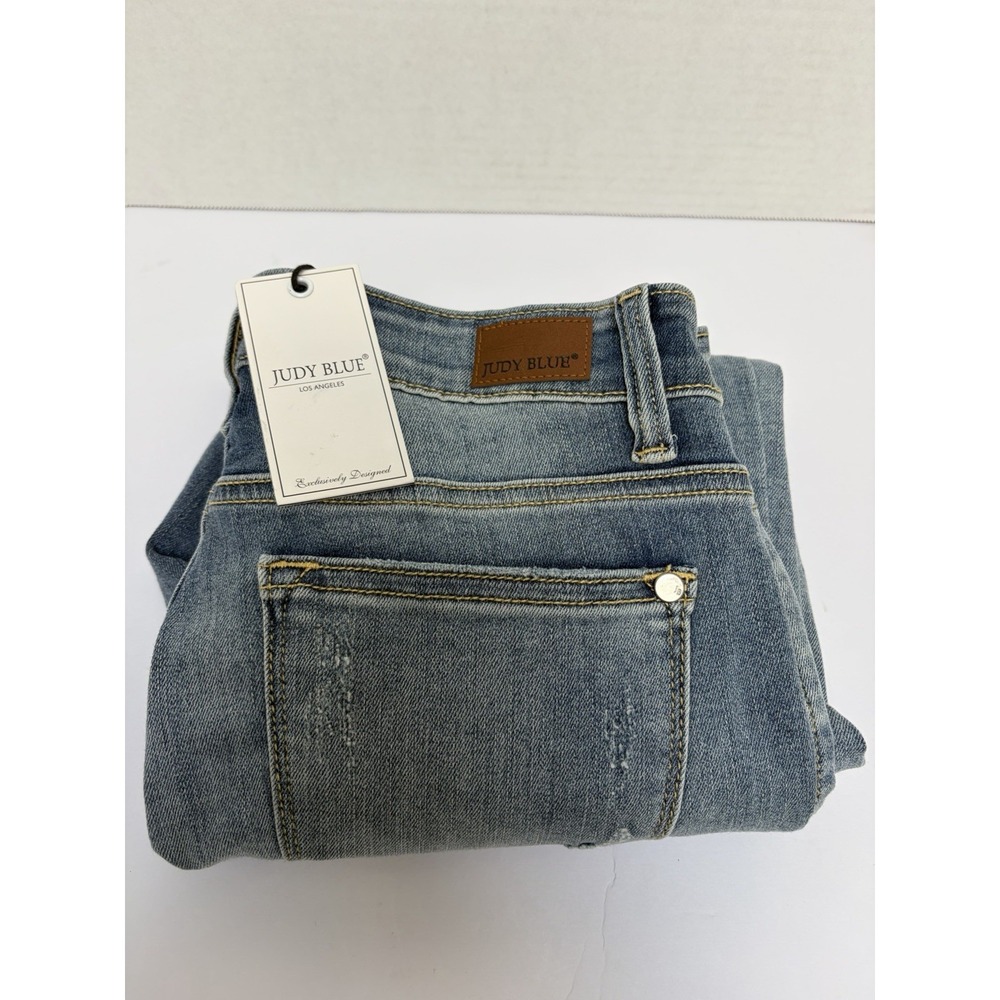 Judy Blue NWT Skinny Distressed Light Wash Mid-Rise Jeans Size 9/29 Style #82125